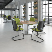 Monza circular dining table with power module