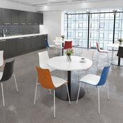 Monza circular power ready dining table