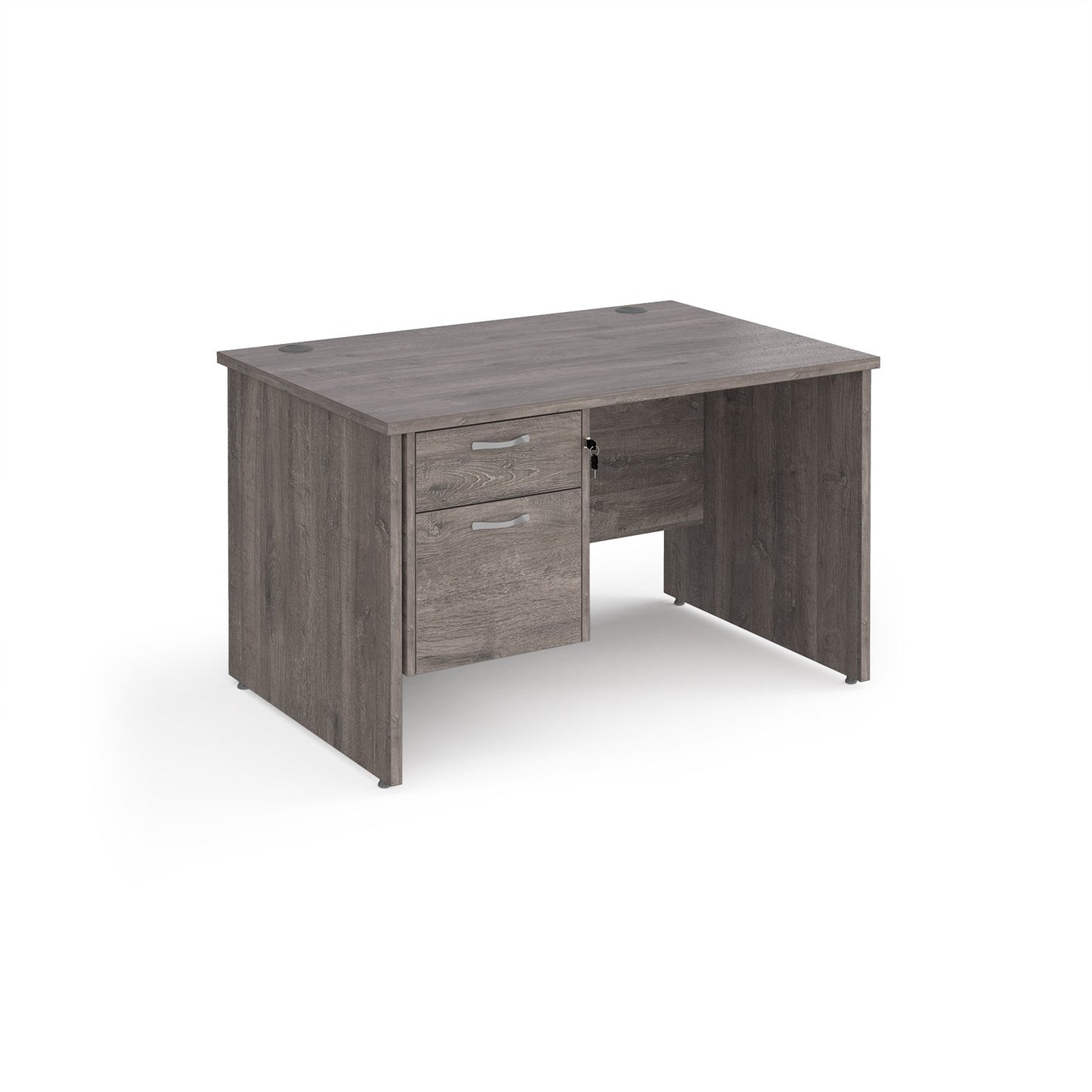 Maestro 25 panel end 800mm deep desk with 2 drawer ped