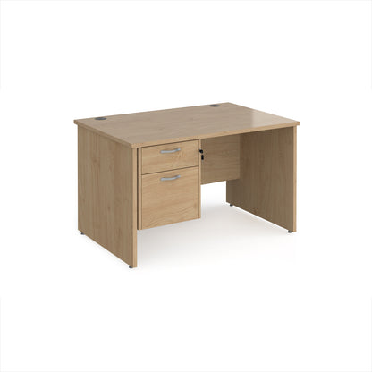 Maestro 25 panel end 800mm deep desk with 2 drawer ped - MP12P2KO