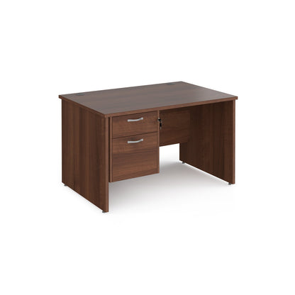 Maestro 25 panel end 800mm deep desk with 2 drawer ped