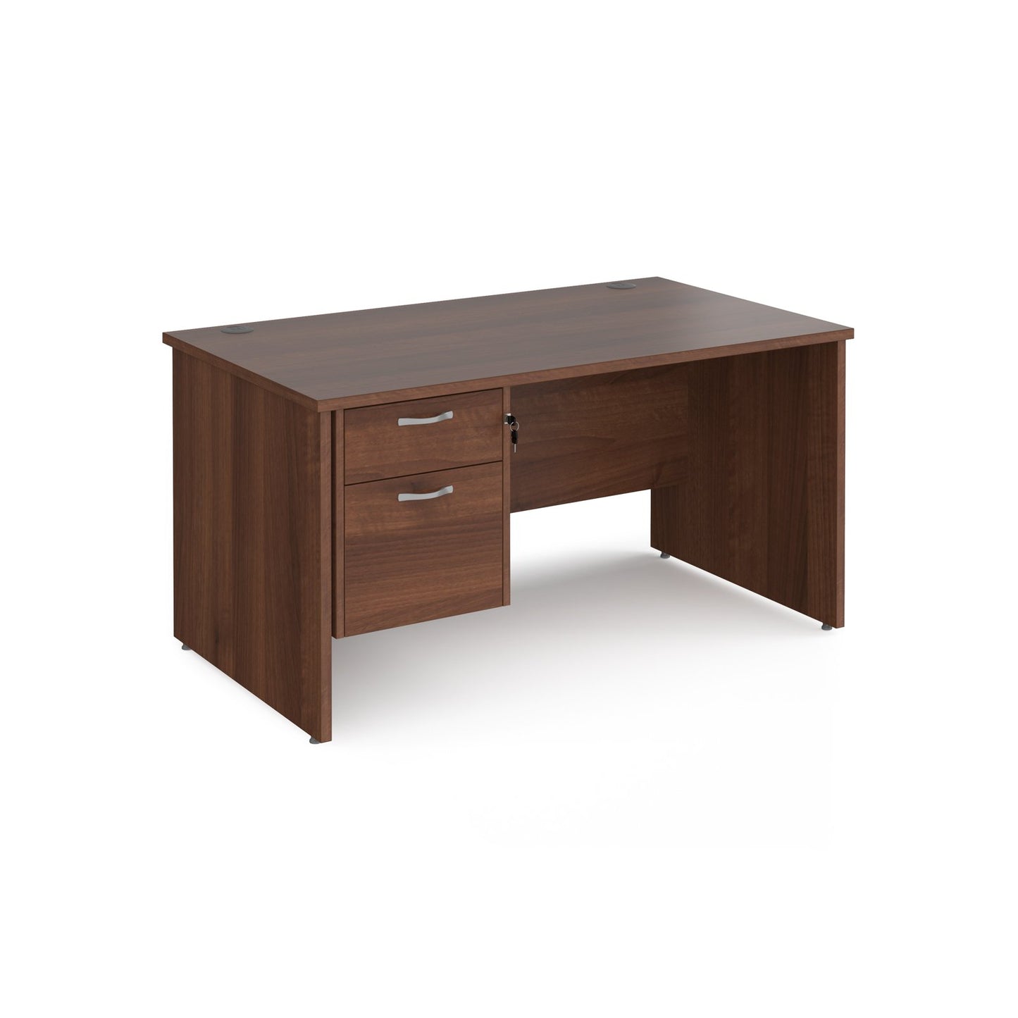 Maestro 25 panel end 800mm deep desk with 2 drawer ped