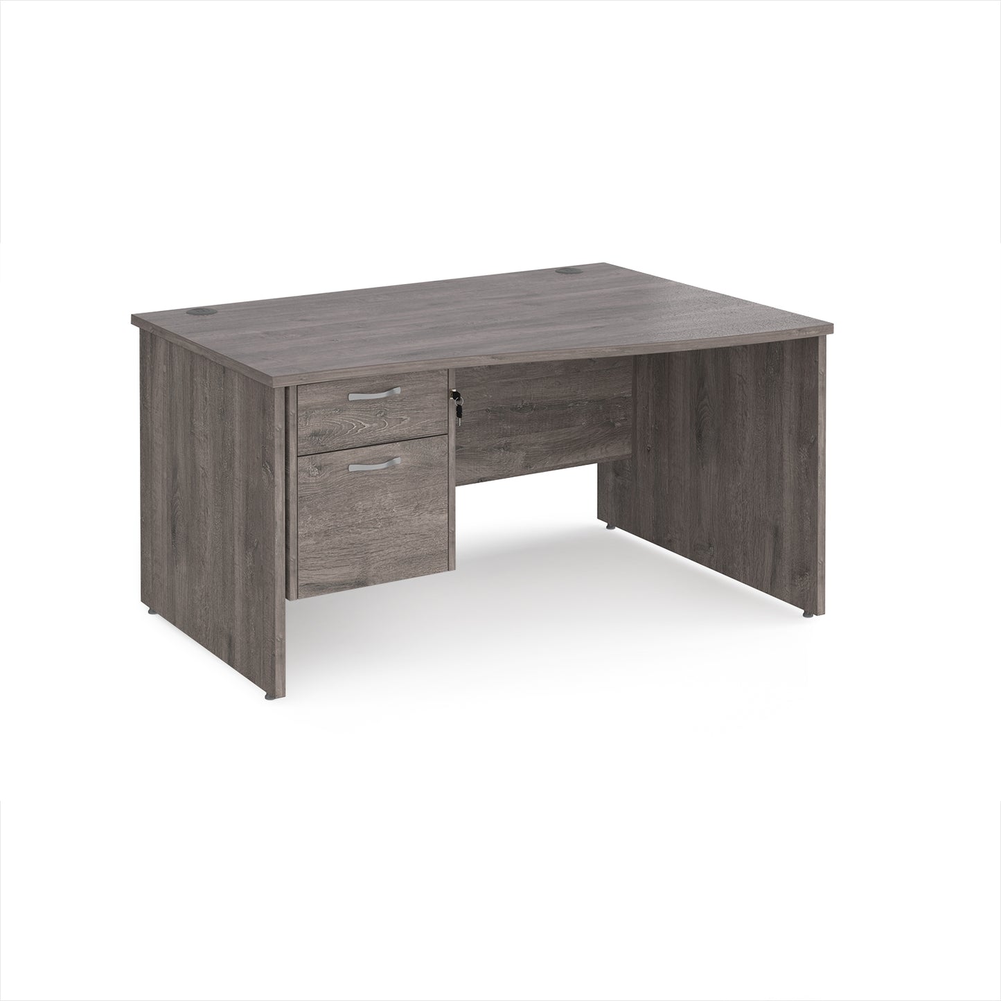 Maestro 25 panel end right hand wave desk with 2 drawer ped - MP14WRP2GO