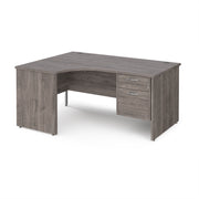 Maestro 25 panel end left hand ergonomic desk with 2 drawer ped