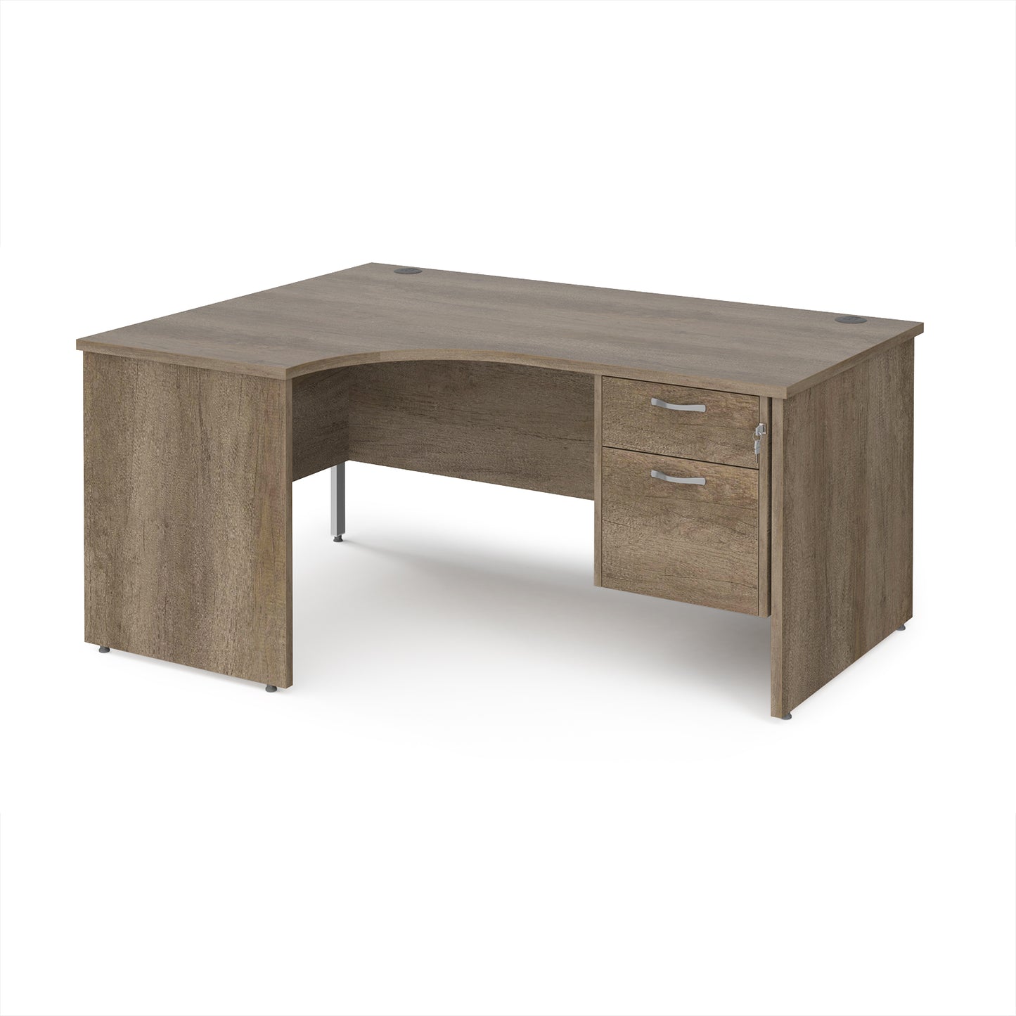 Maestro 25 panel end left hand ergonomic desk with 2 drawer ped - MP16ELP2NO