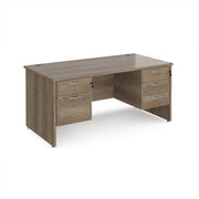 Maestro 25 panel end 800mm deep desk with 2 & 3 drawer peds