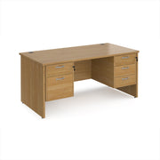 Maestro 25 panel end 800mm deep desk with 2 & 3 drawer peds