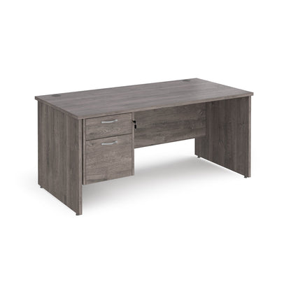 Maestro 25 panel end 800mm deep desk with 2 drawer ped