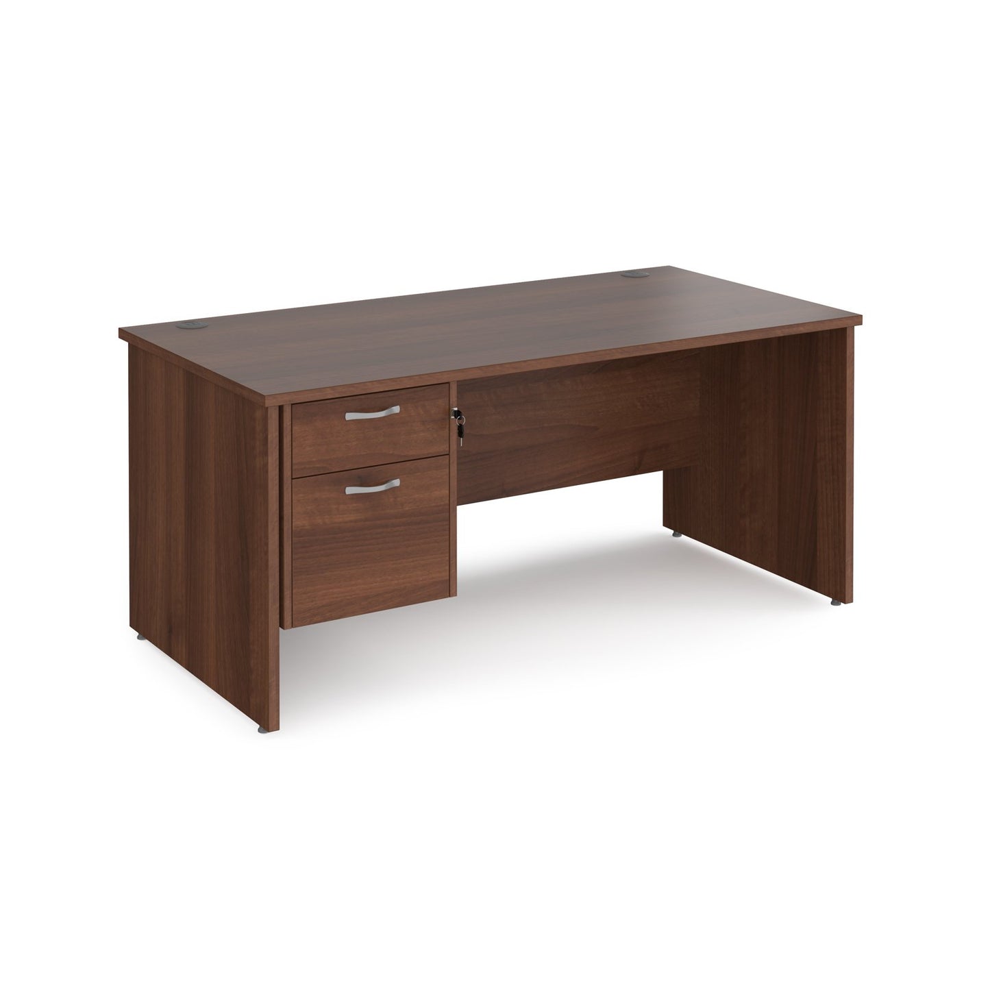 Maestro 25 panel end 800mm deep desk with 2 drawer ped