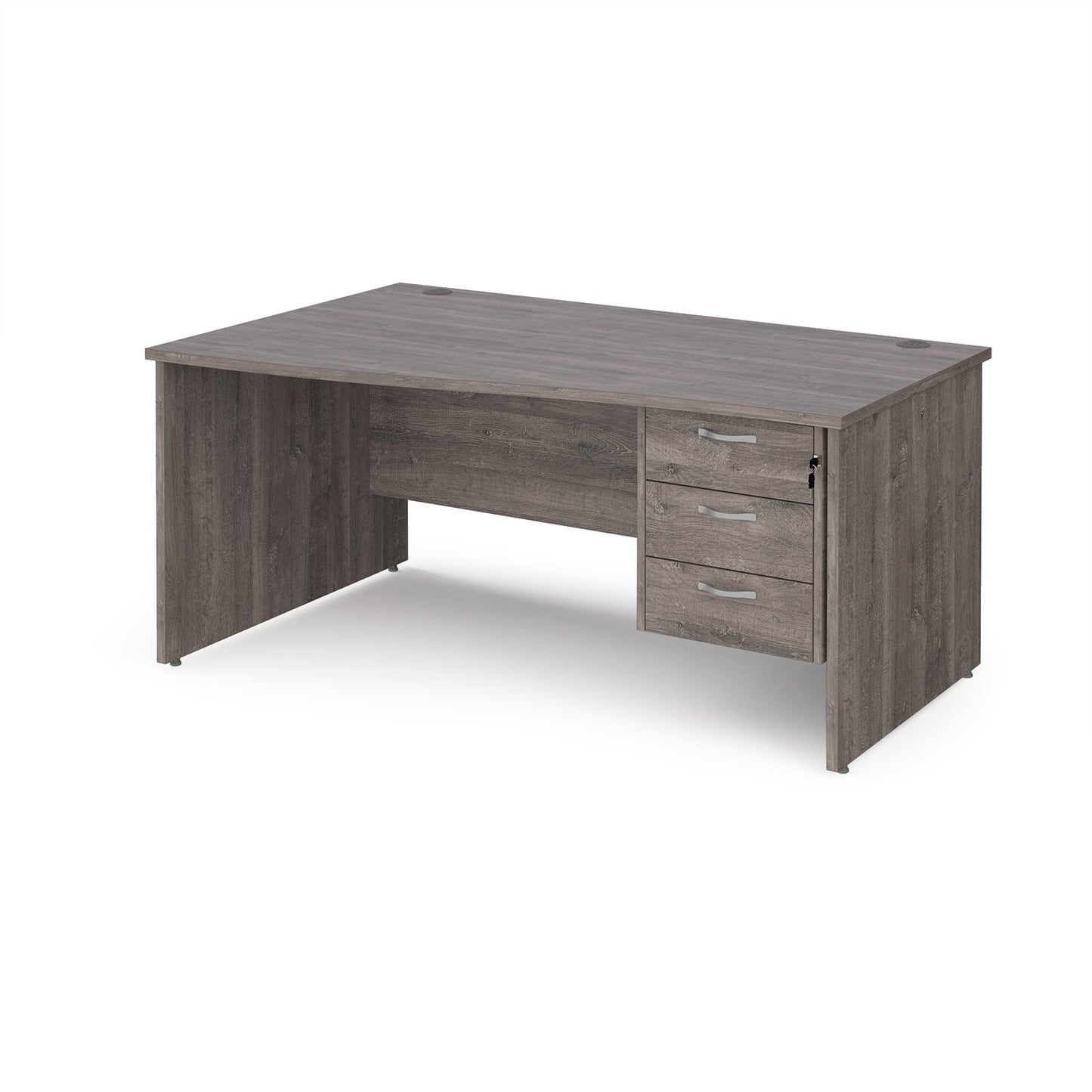 Maestro 25 panel end left hand wave desk with 3 drawer ped