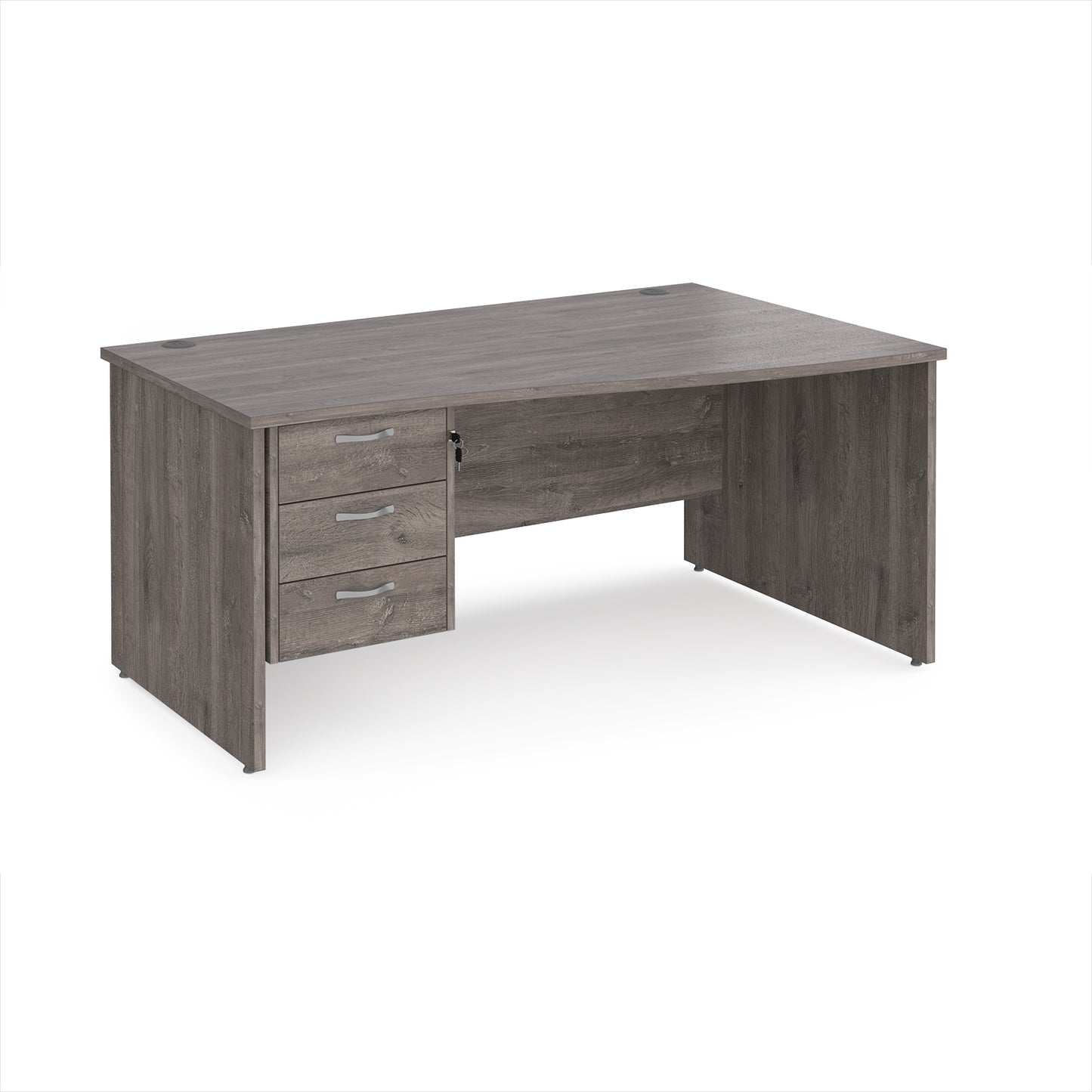 Maestro 25 panel end right hand wave desk with 3 drawer ped - MP16WRP3GO