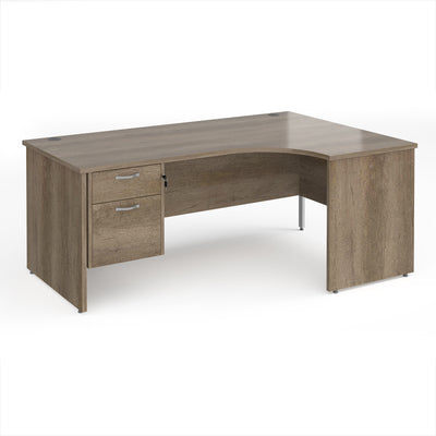 Maestro 25 panel end right hand ergonomic desk with 2 drawer ped - MP18ERP2NO