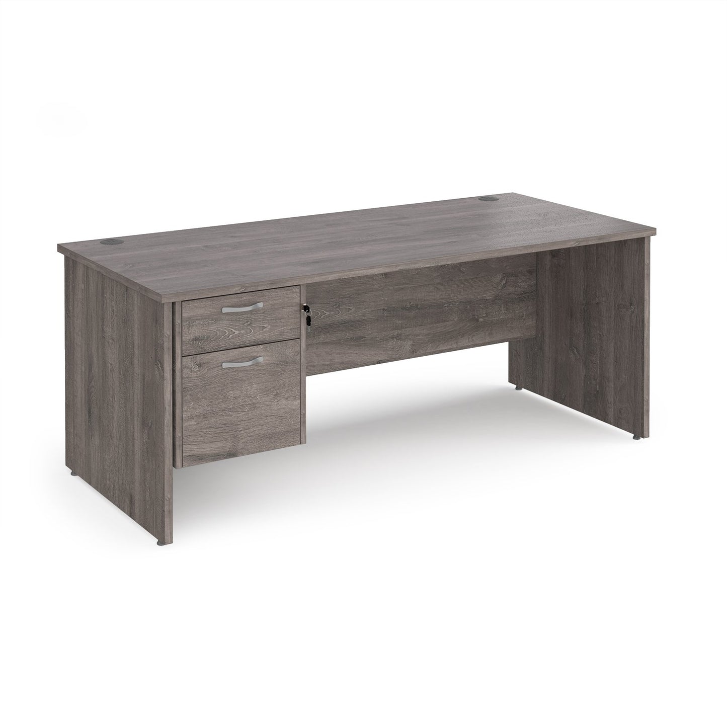 Maestro 25 panel end 800mm deep desk with 2 drawer ped