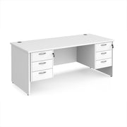 Maestro 25 panel end 800mm deep desk with 2 x 3 drawer peds