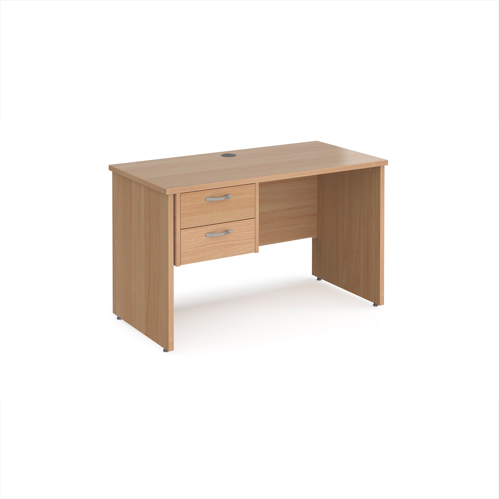 Maestro 25 panel end 600mm deep desk with 2 drawer ped - MP612P2B