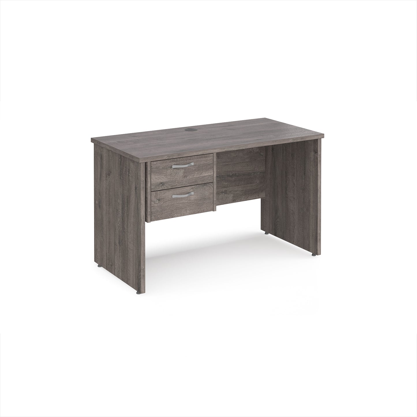 Maestro 25 panel end 600mm deep desk with 2 drawer ped - MP612P2GO