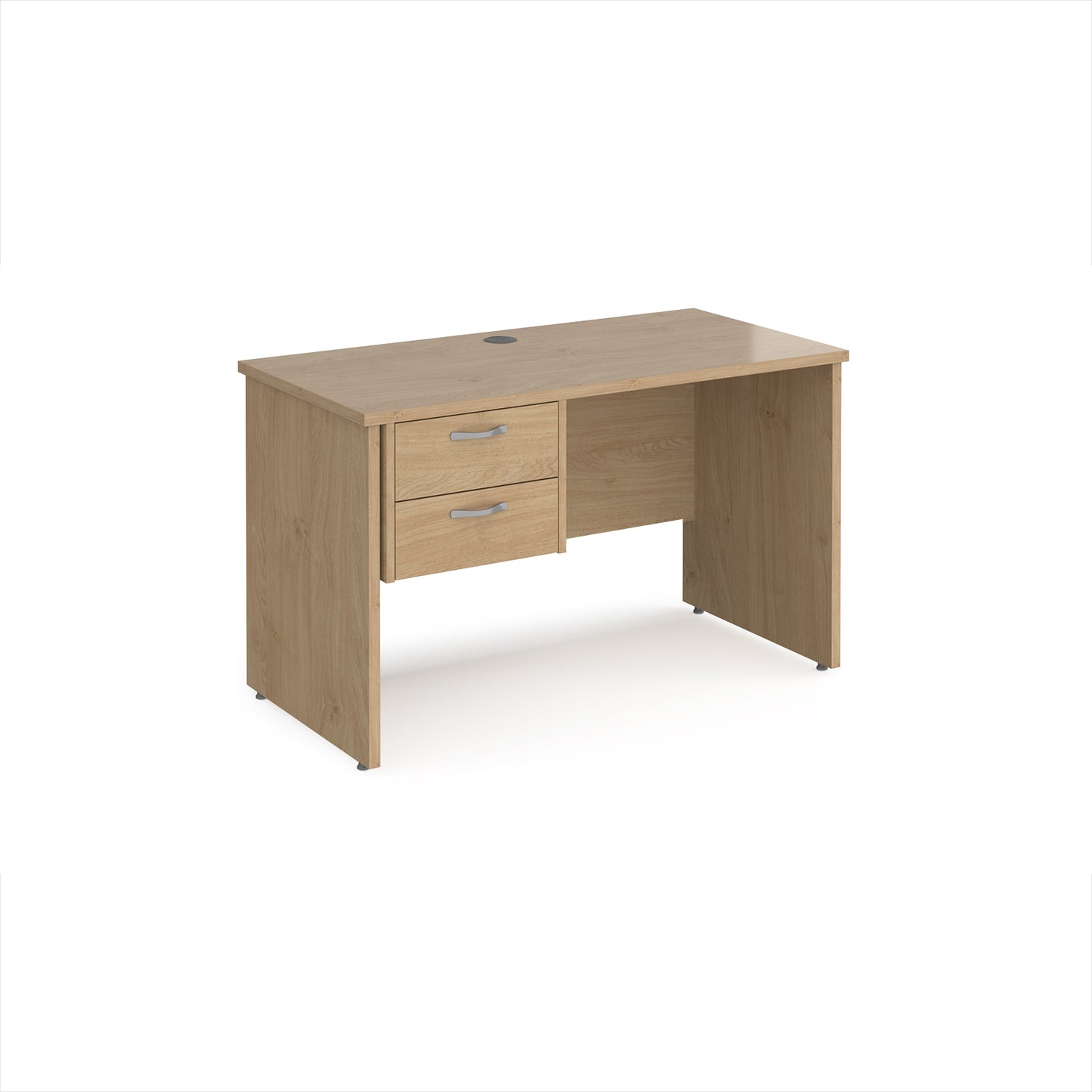Maestro 25 panel end 600mm deep desk with 2 drawer ped - MP612P2KO