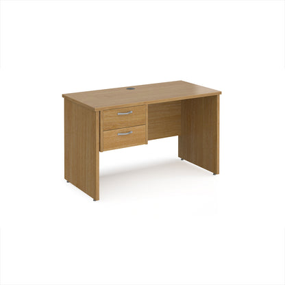 Maestro 25 panel end 600mm deep desk with 2 drawer ped - MP612P2O