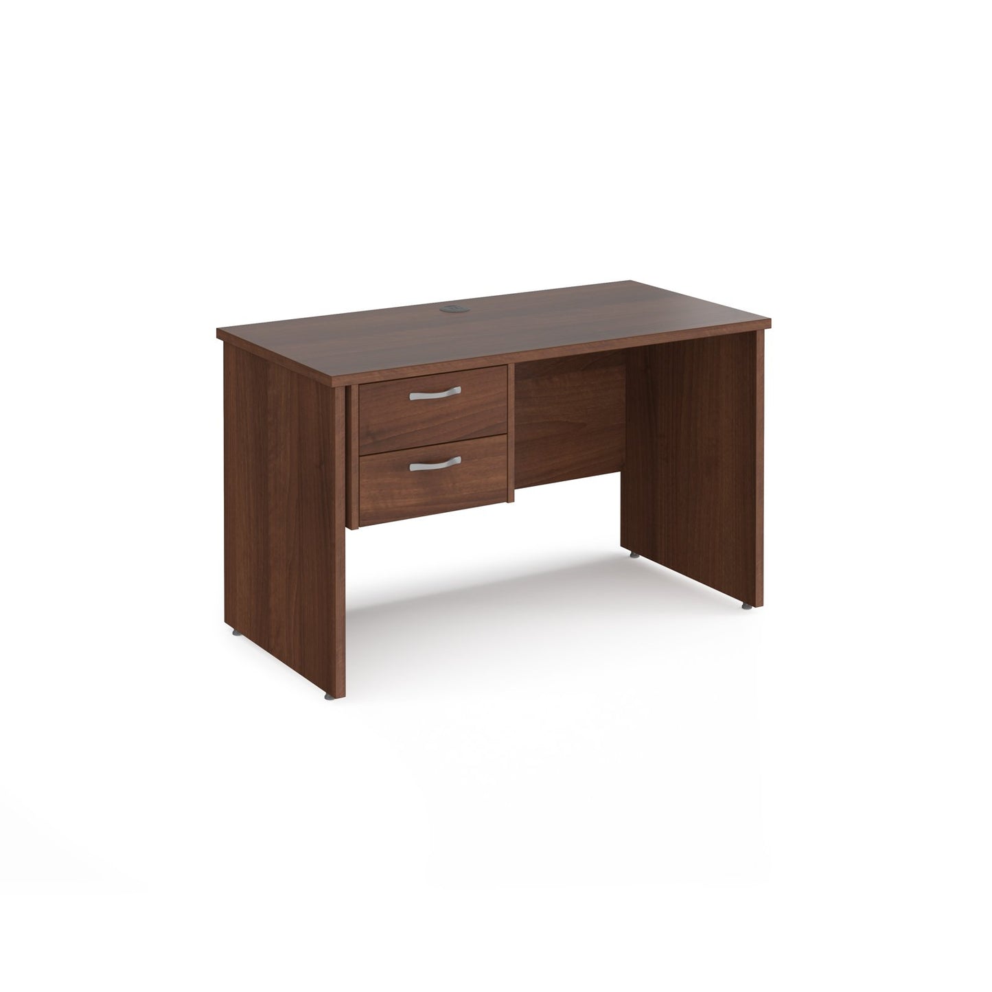 Maestro 25 panel end 600mm deep desk with 2 drawer ped