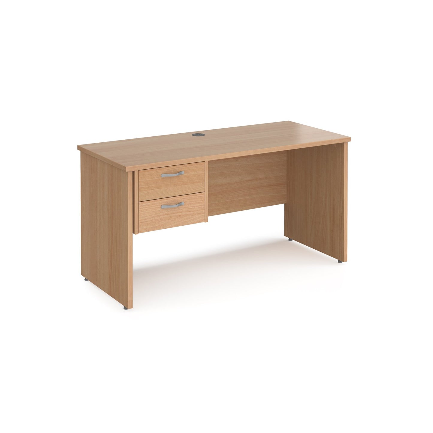 Maestro 25 panel end 600mm deep desk with 2 drawer ped