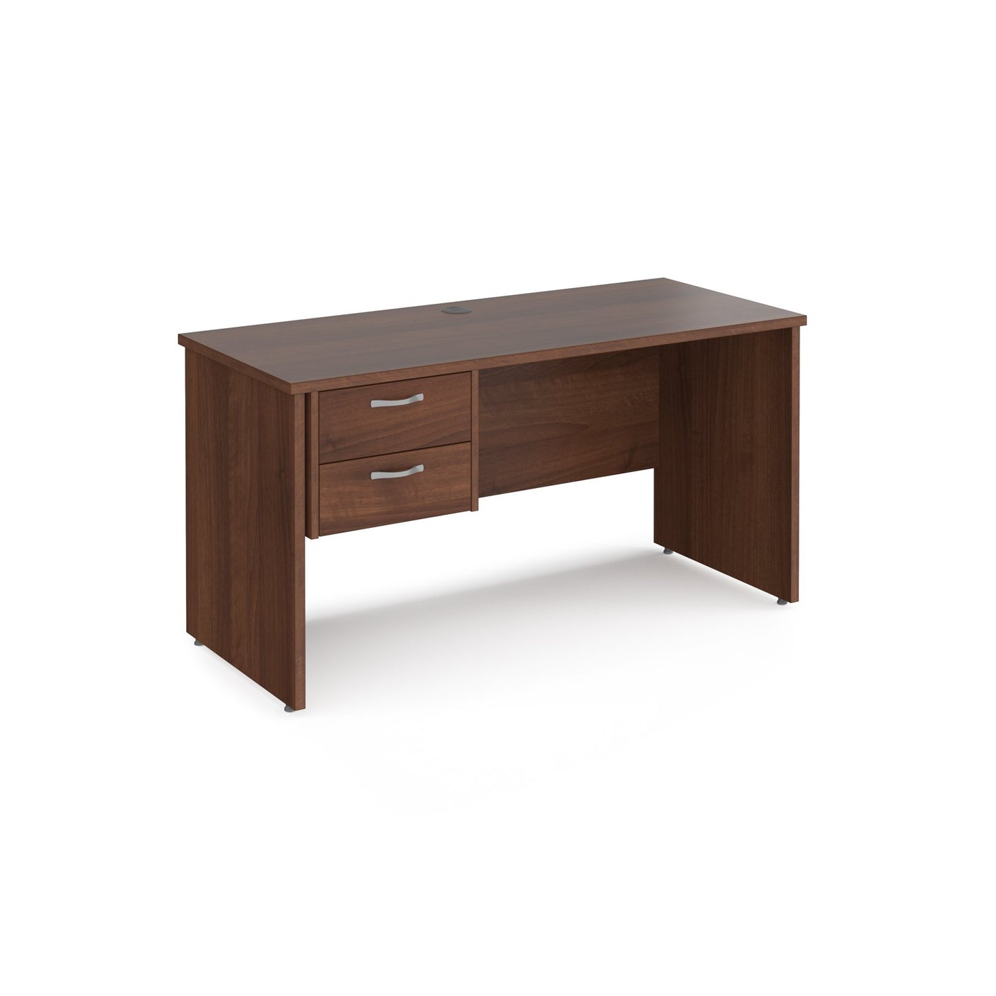 Maestro 25 panel end 600mm deep desk with 2 drawer ped