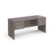 Maestro 25 panel end 600mm deep desk with 2 x 2 drawer peds