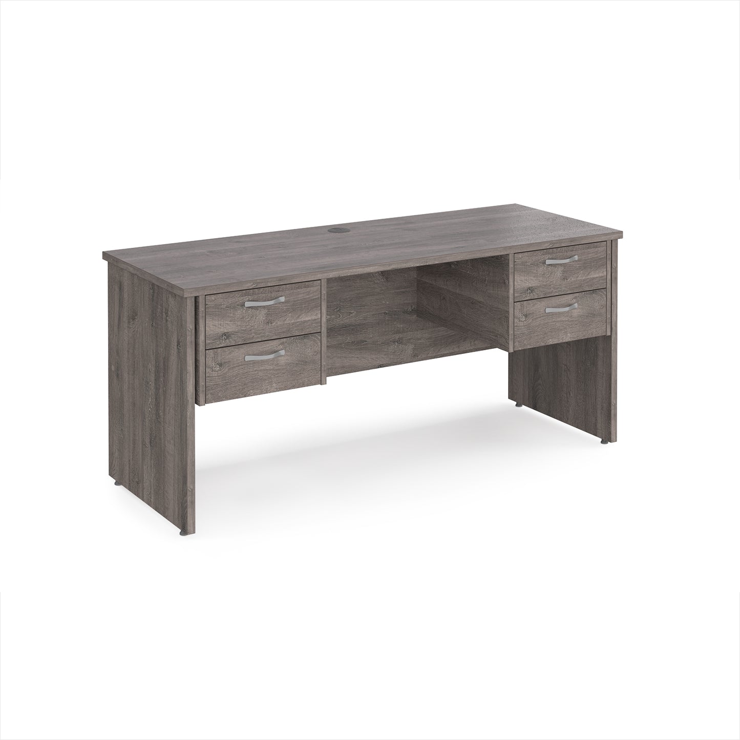 Maestro 25 panel end 600mm deep desk with 2 x 2 drawer peds - MP616P22GO