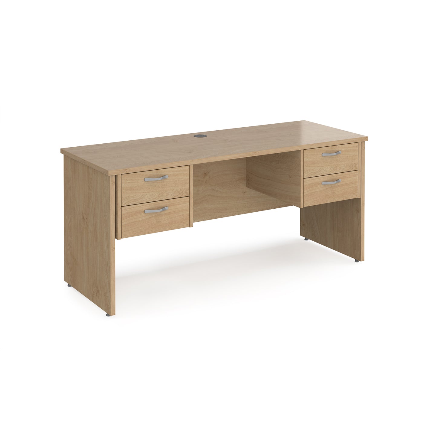 Maestro 25 panel end 600mm deep desk with 2 x 2 drawer peds - MP616P22KO