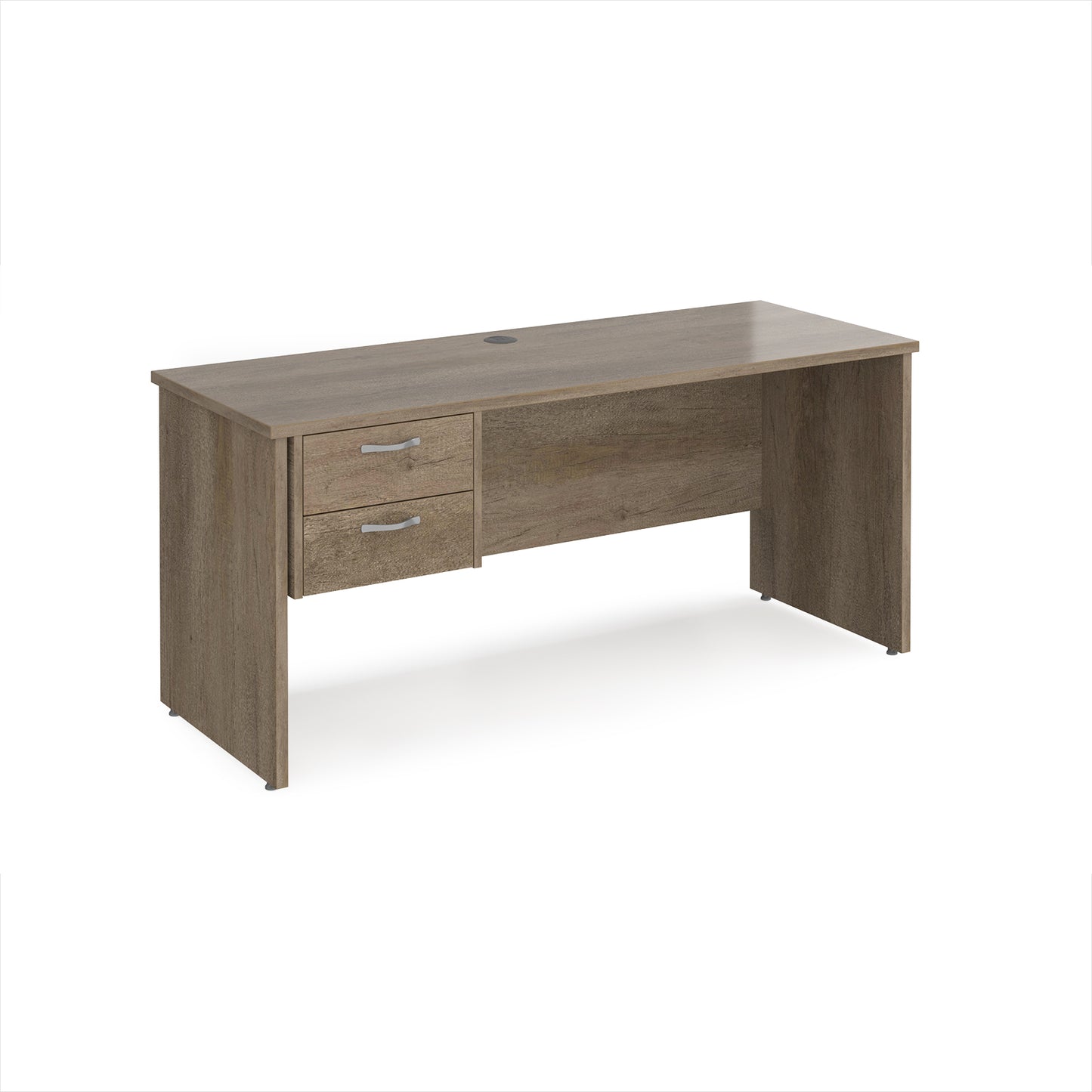 Maestro 25 panel end 600mm deep desk with 2 drawer ped - MP616P2NO