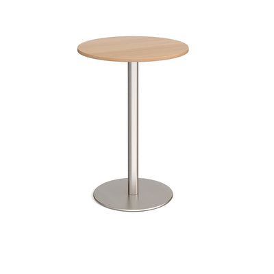 Monza circular poseur table with flat round base