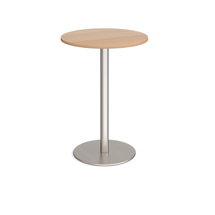 Monza circular poseur table with flat round base