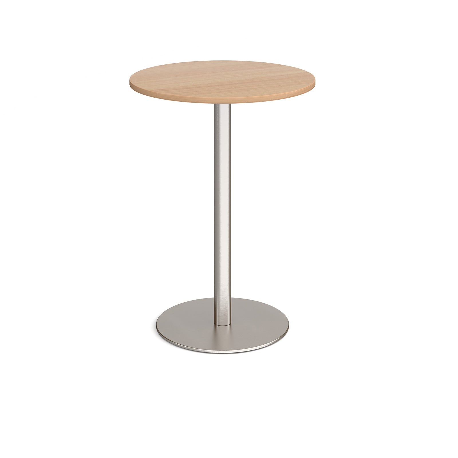 Monza circular poseur table with flat round base - MPC800-BS-B