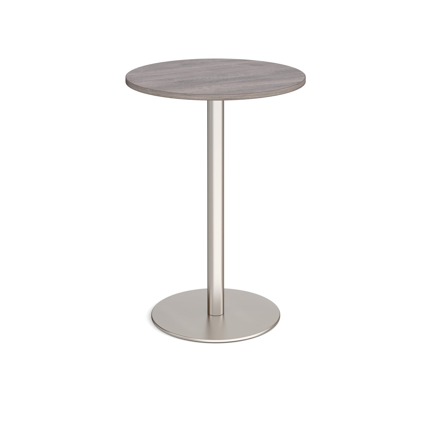 Monza circular poseur table with flat round base - MPC800-BS-GO