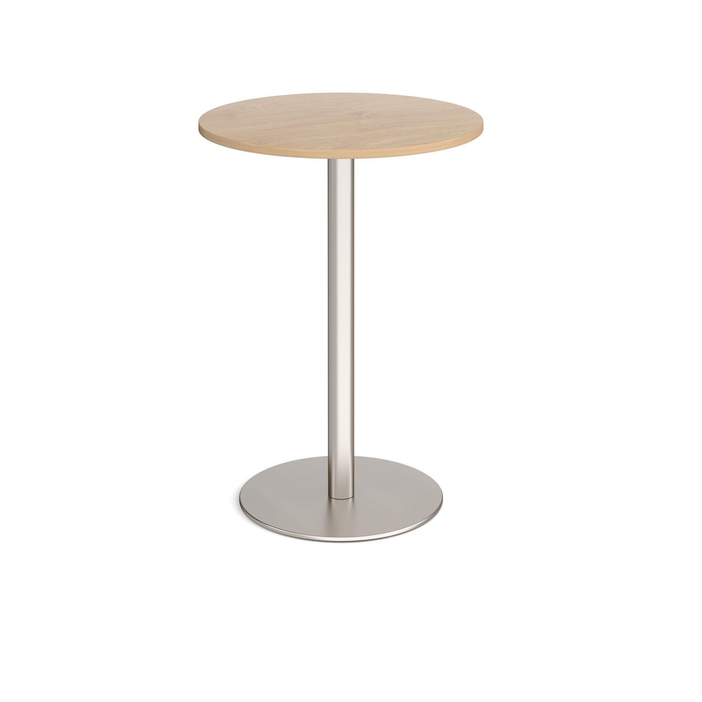 Monza circular poseur table with flat round base - MPC800-BS-KO