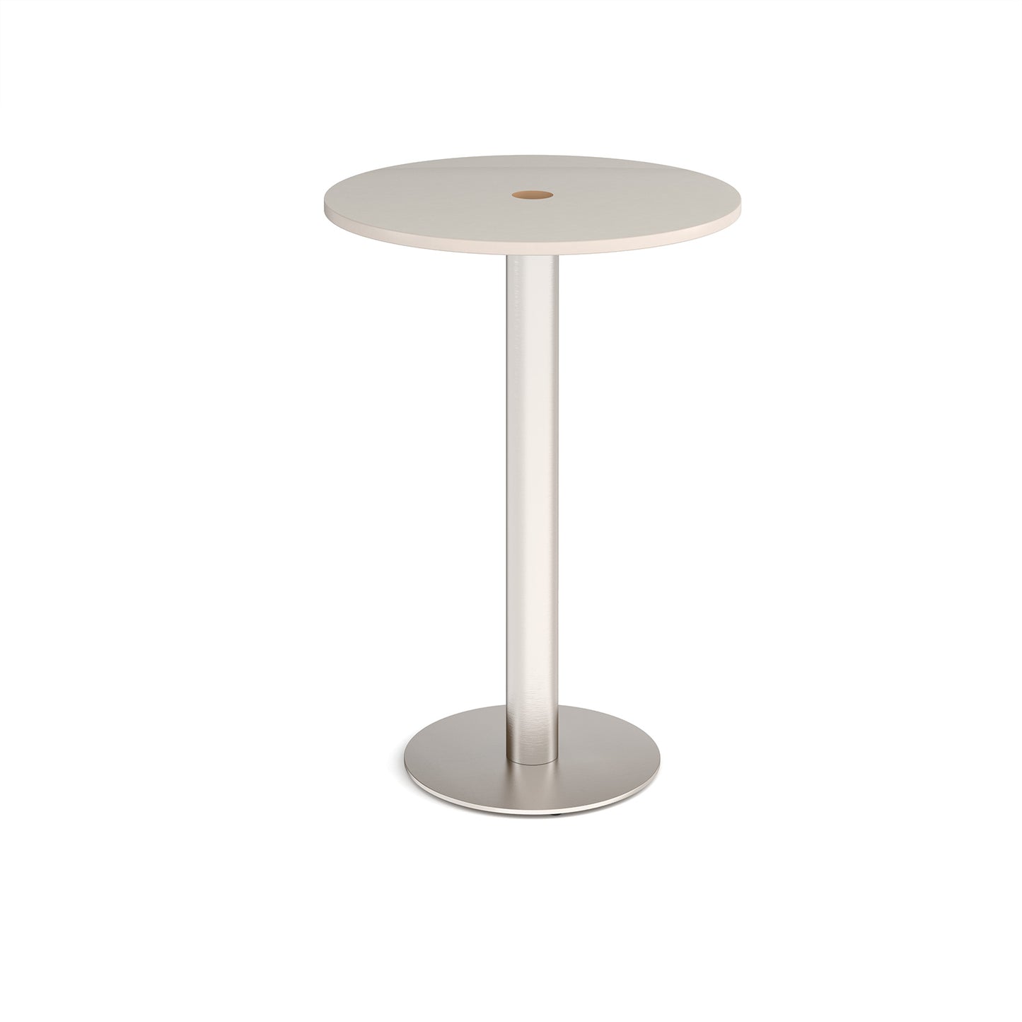 Monza circular power ready poseur table - MPC800-CO-BS-LG