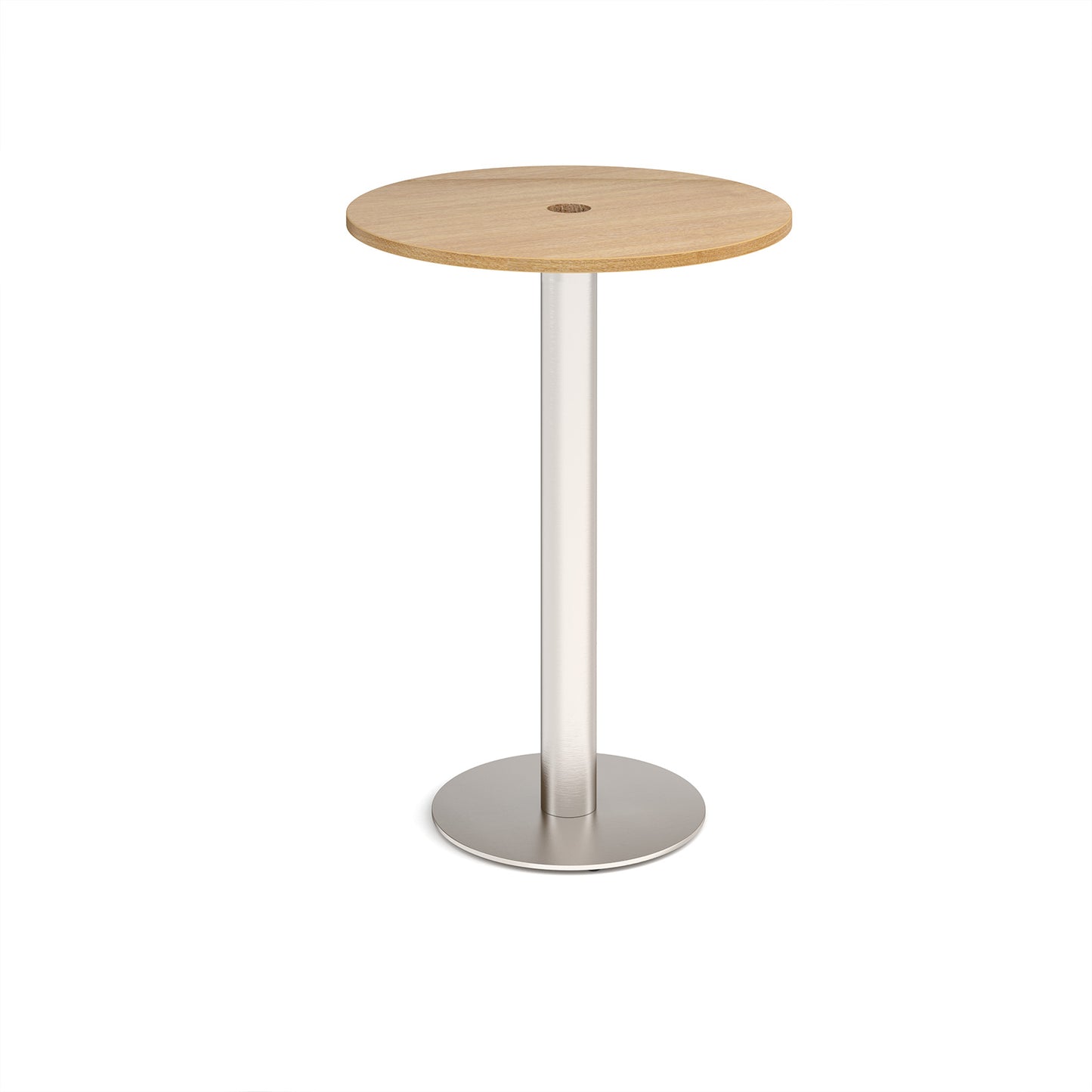 Monza circular power ready poseur table - MPC800-CO-BS-O