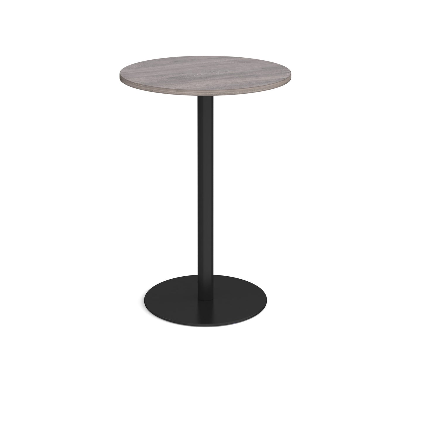 Monza circular poseur table with flat round base - MPC800-K-GO