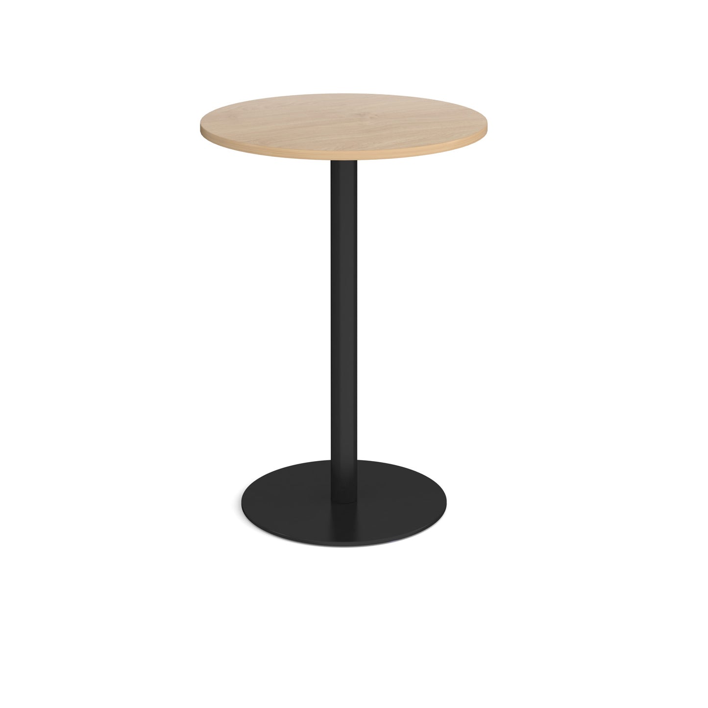 Monza circular poseur table with flat round base - MPC800-K-KO