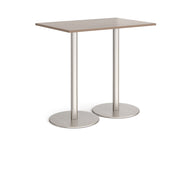 Monza rectangular poseur table with round bases