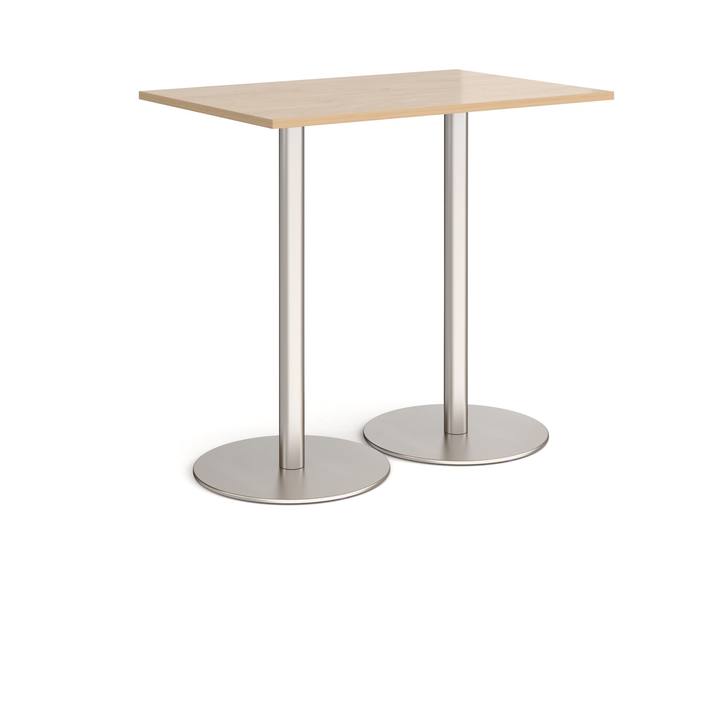 Monza rectangular poseur table with round bases - MPR1200-BS-KO