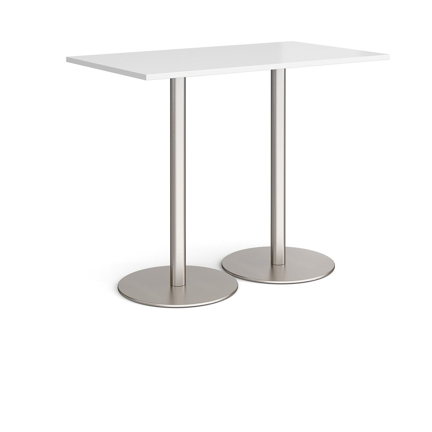 Monza rectangular poseur table with round bases