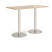 Monza rectangular poseur table with round bases