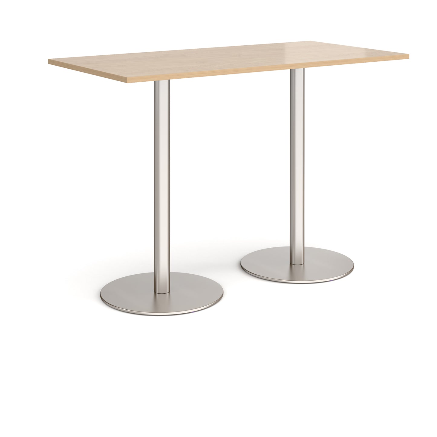 Monza rectangular poseur table with round bases - MPR1600-BS-KO