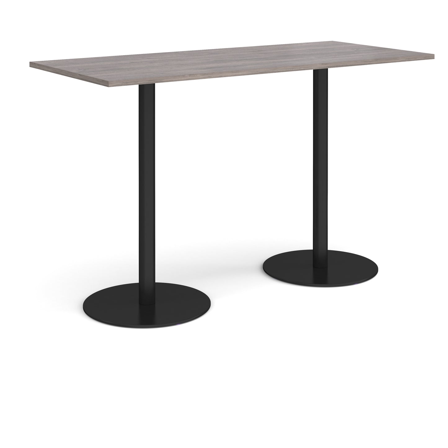 Monza rectangular poseur table with round bases - MPR1800-K-GO