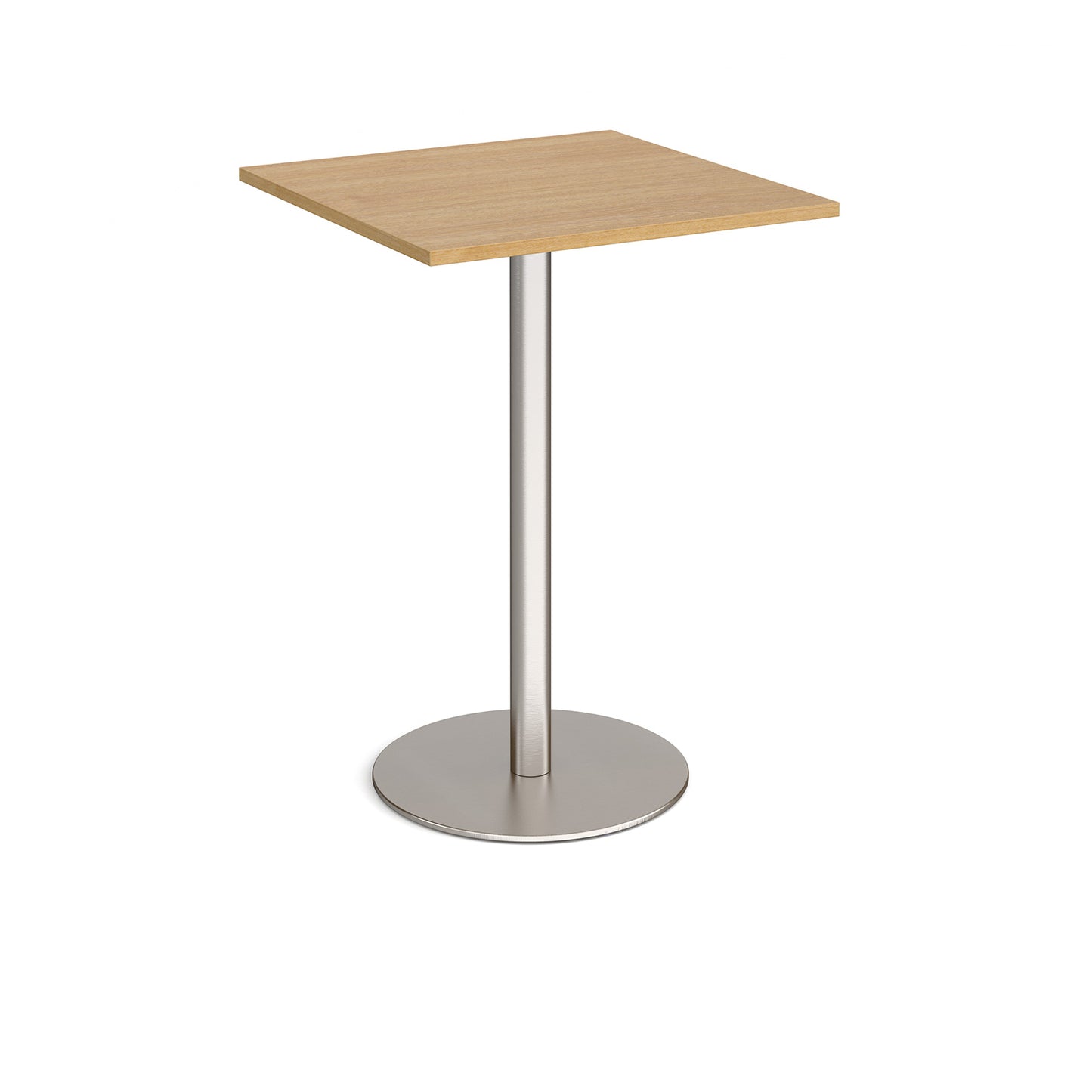 Monza square poseur table with flat round base - MPS800-BS-O