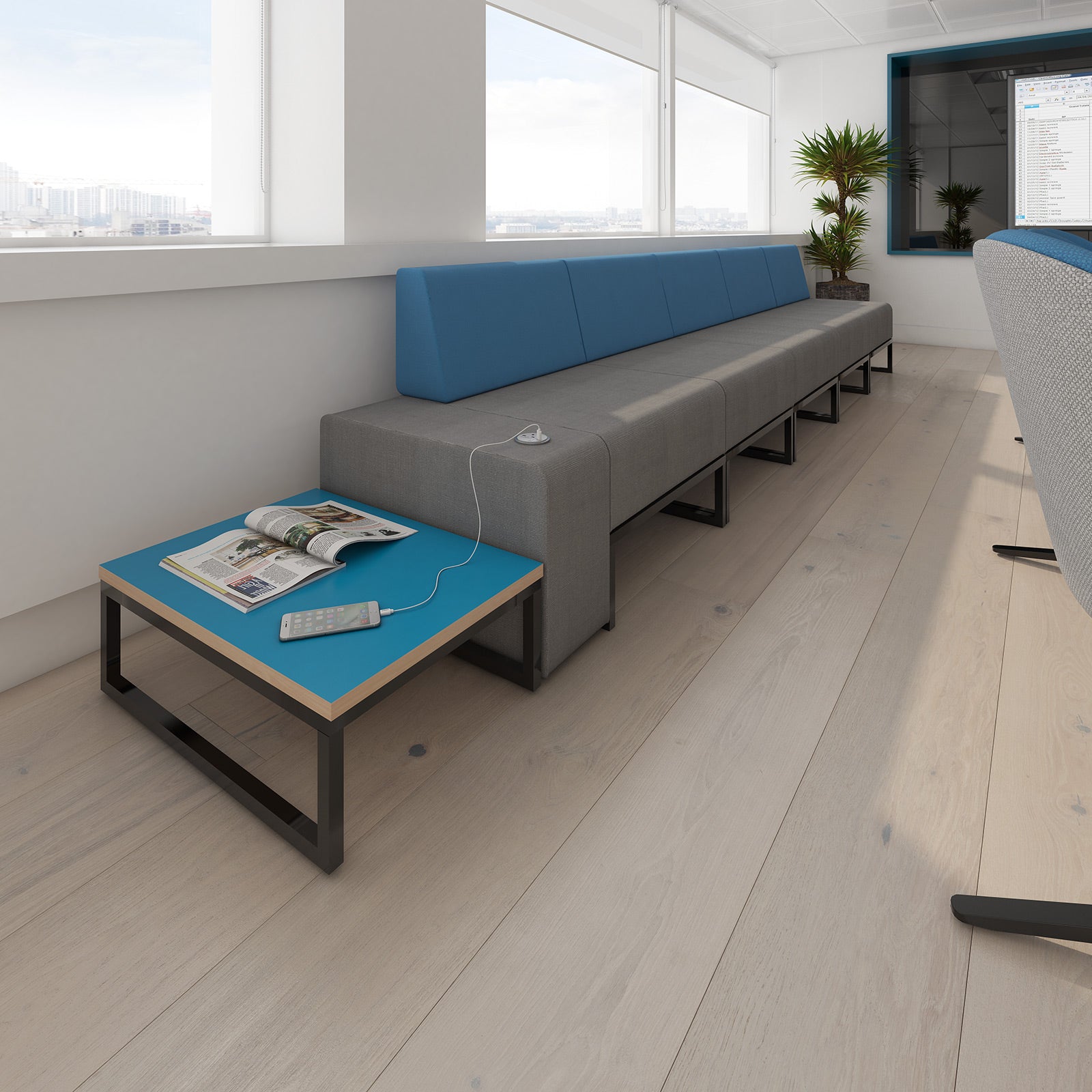 Nera modular square coffee table