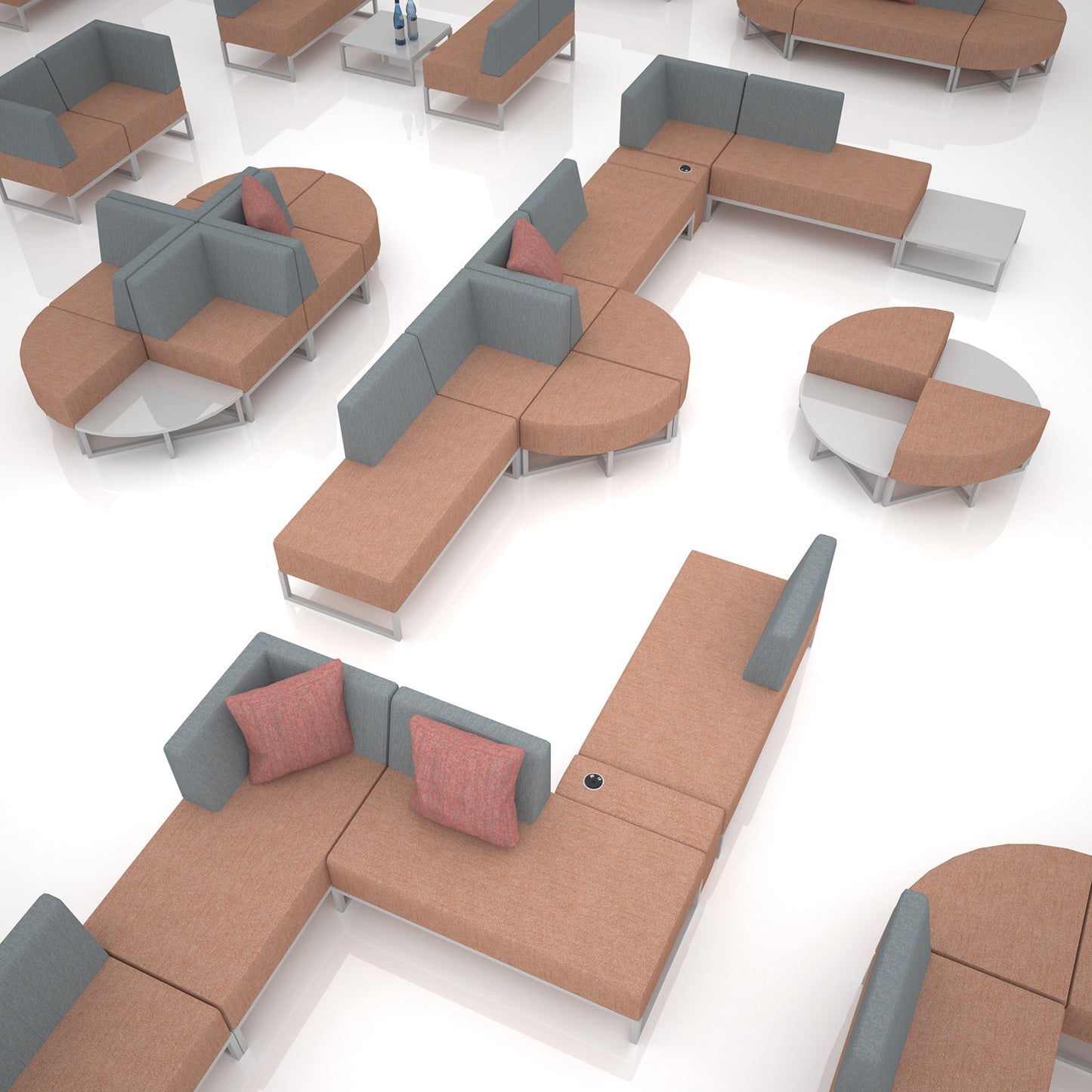 Nera modular corner unit table
