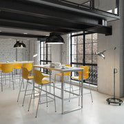 Roscoe high stool with seat pad and chrome frame