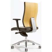 Verco Executive seating - Vibe Show Wood High Back Task Chair with Adjustable Arms