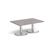 Pisa rectangular coffee table with round bases